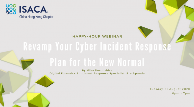 Happy-Hour Webinar on Tuesday, 11 August 2020 (1 CPE) – ISACA China Sns-Brigh10